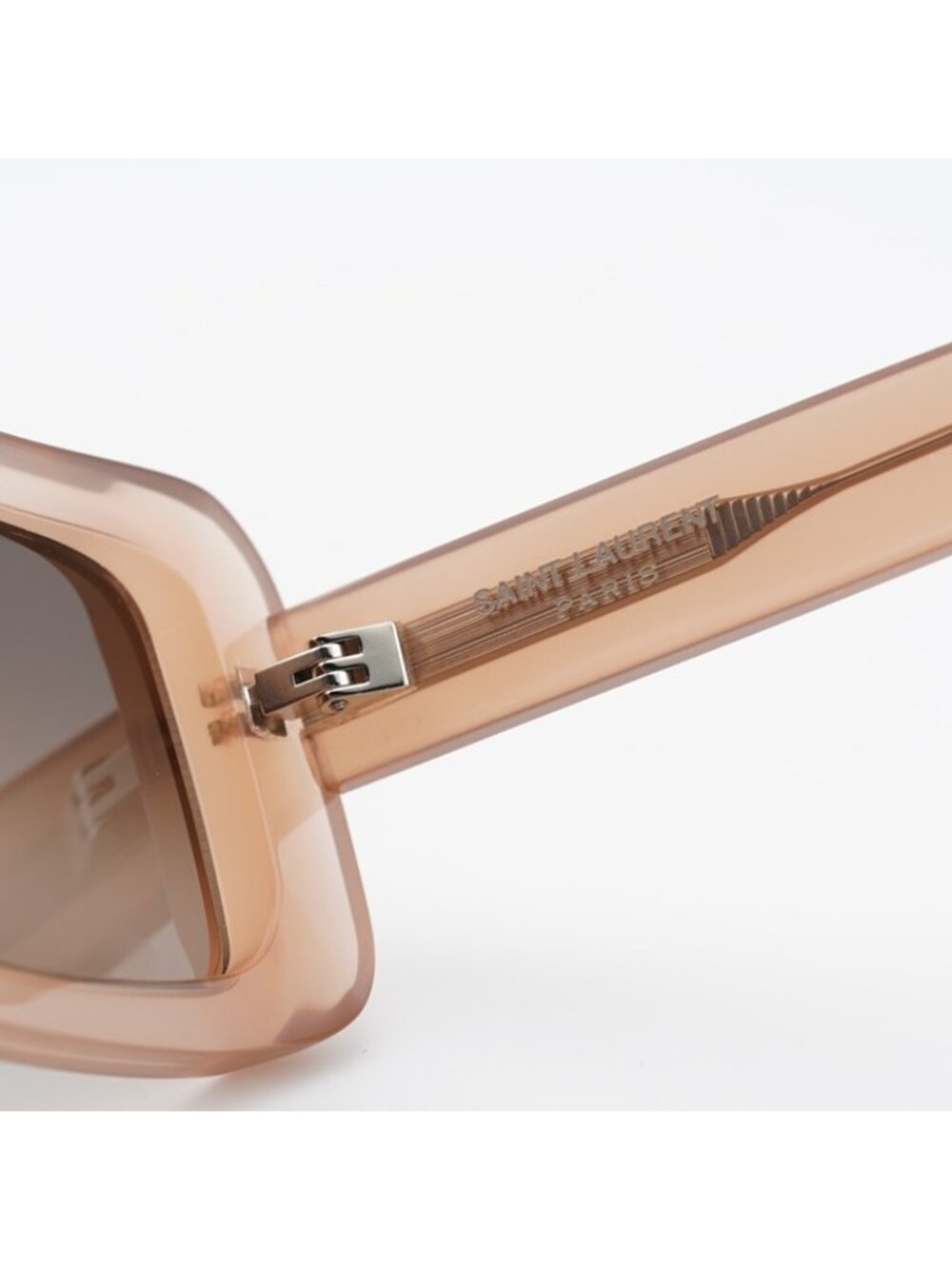 Saint Laurent SL534 SUNRISE 014 Sunglasses Orange Rectangle Frame, Brown Lenses - Picture 7 of 12